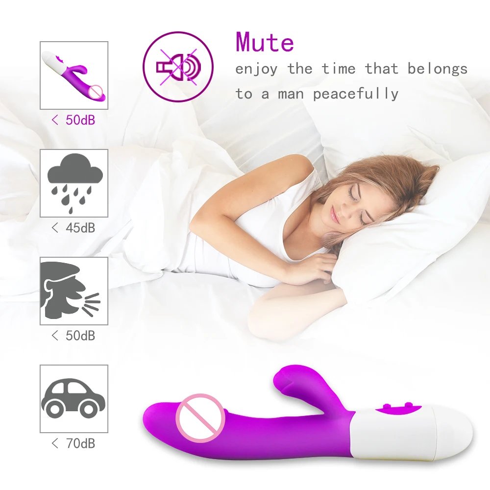 Silicone G-Spot Dildo Rabbit Vibrator