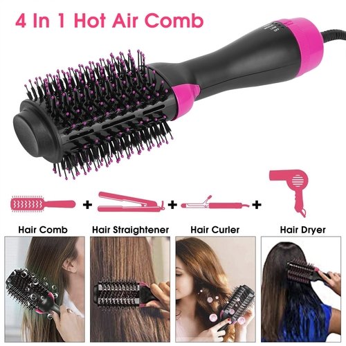 Hot Hair Brush 4 In 1 Hair Dryer Volumizer Brush Dryer Comb For - Image 2