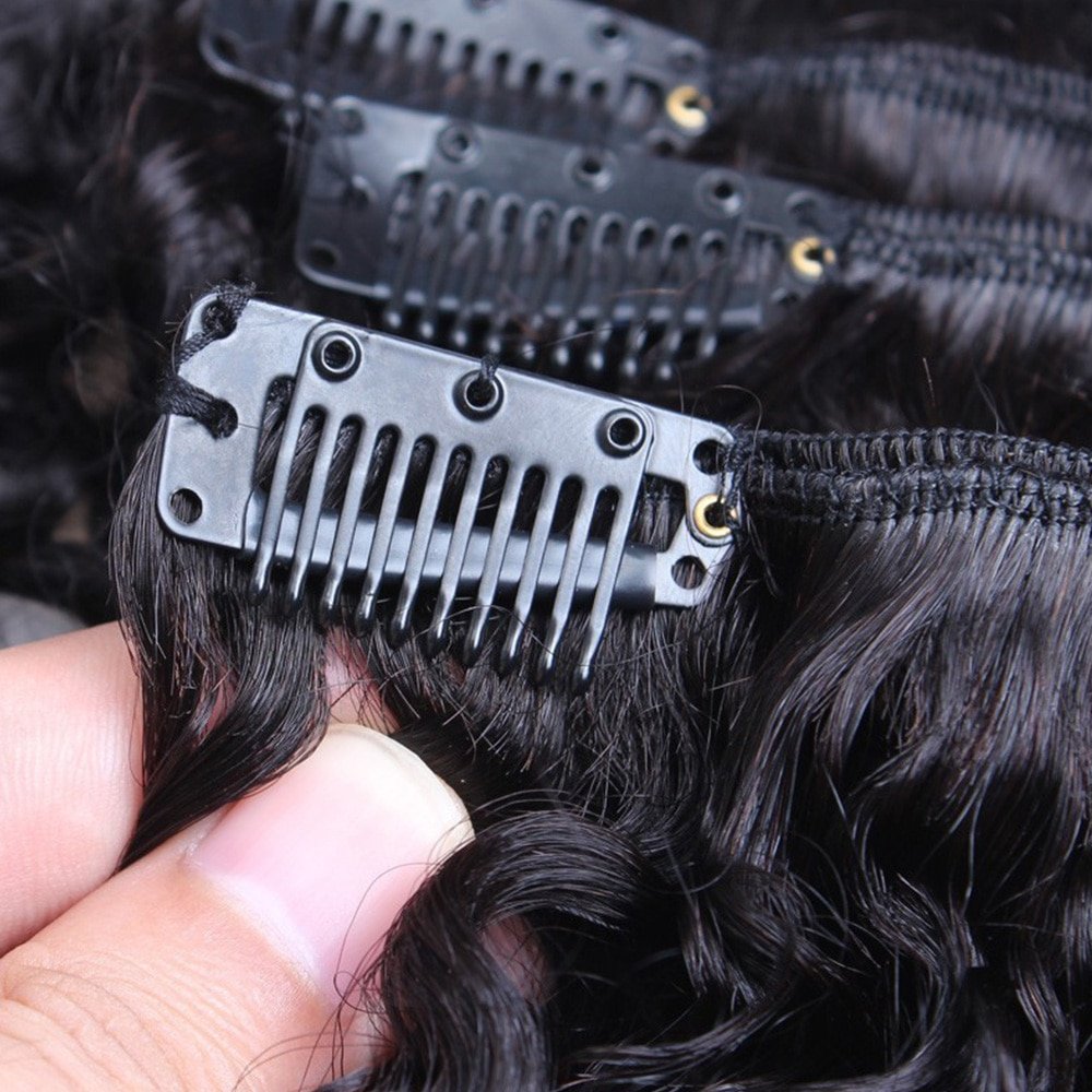 Women's Curly Clip Hair Extensions Set 7 Pcs