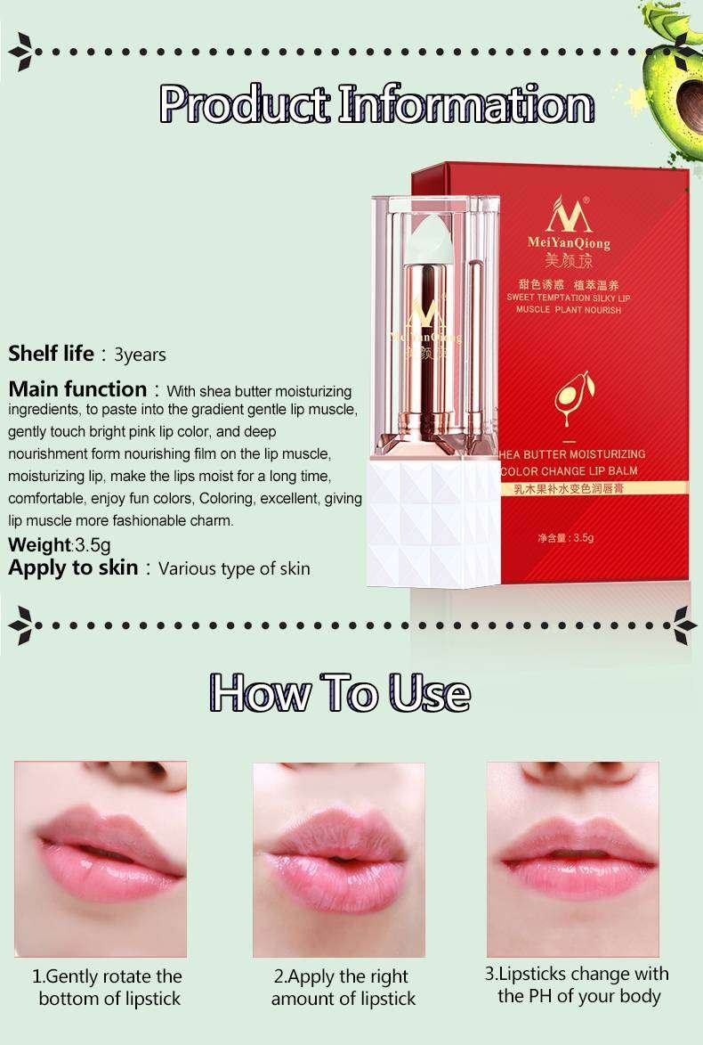 Shea Butter Moisturizing Colored Lip Balm