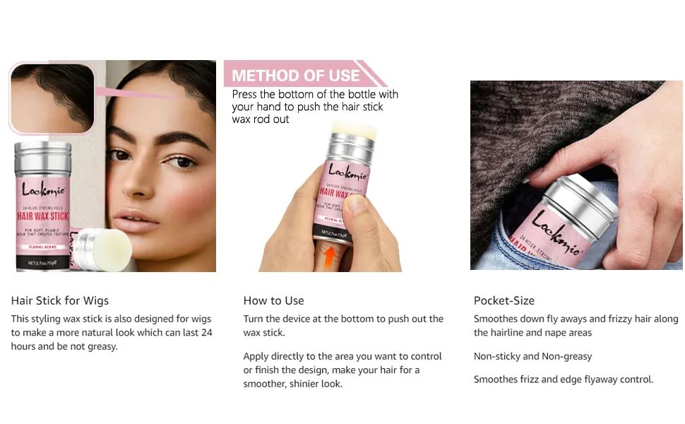 Professional Styling Wax for Women Anti-frizz Pomade Smoothing Broken Back Hair Mud Messy Hairs Control Wax Rod for Natural Wigs Professional Styling Wax for Women Anti-frizz Pomade Smoothing Broken Back Hair Mud Messy Hairs Control Wax Rod for Natural Wigs