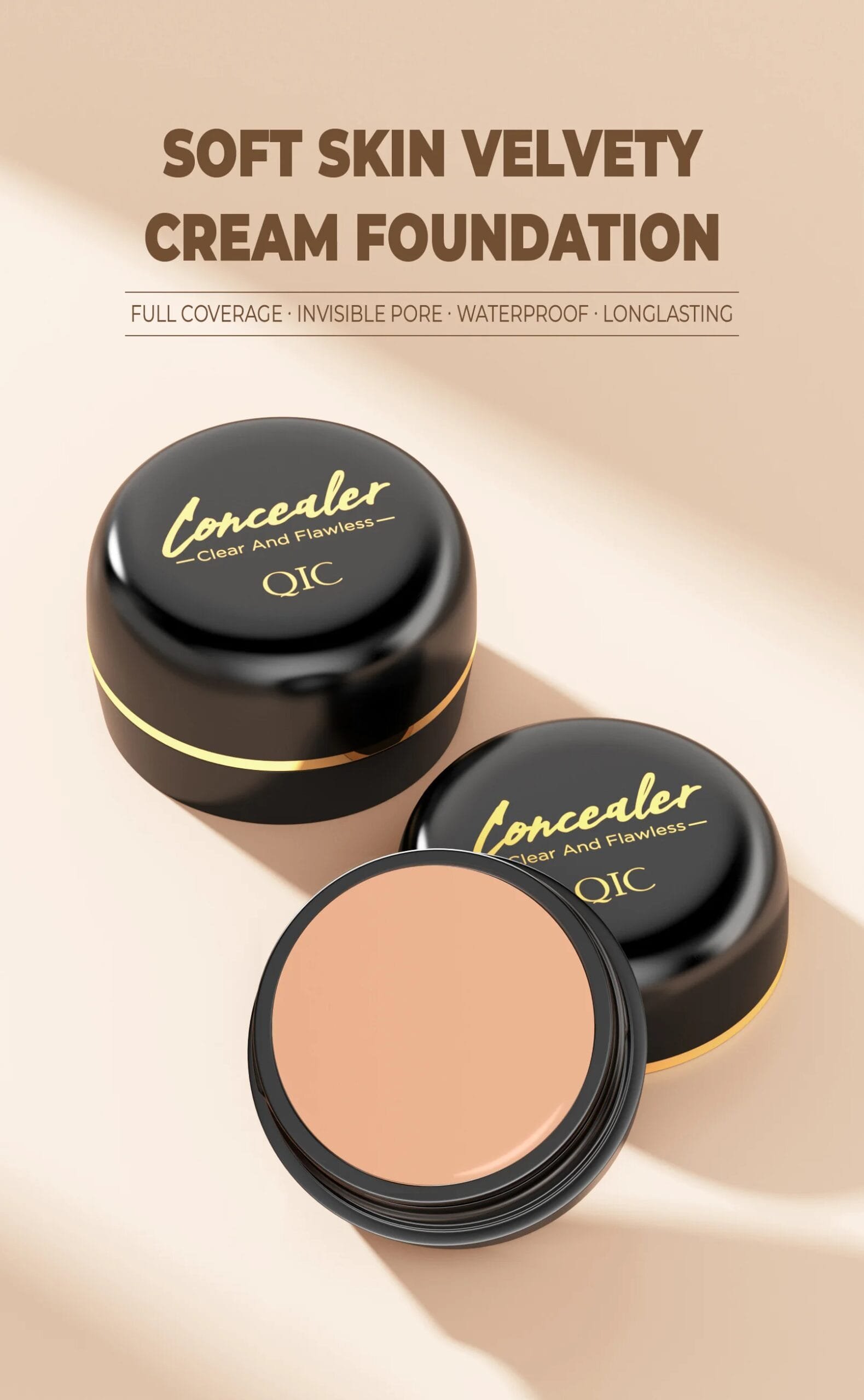 Waterproof Full Coverage Concealer for Tattoos, Scars - Natural Finish Foundation for All Skin Tones & Types