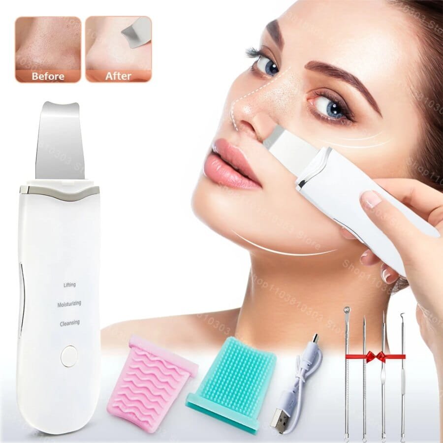 Electric Ultrasonic Facial Massager: Deep Cleansing, Blackhead Removal and Facial Lifting