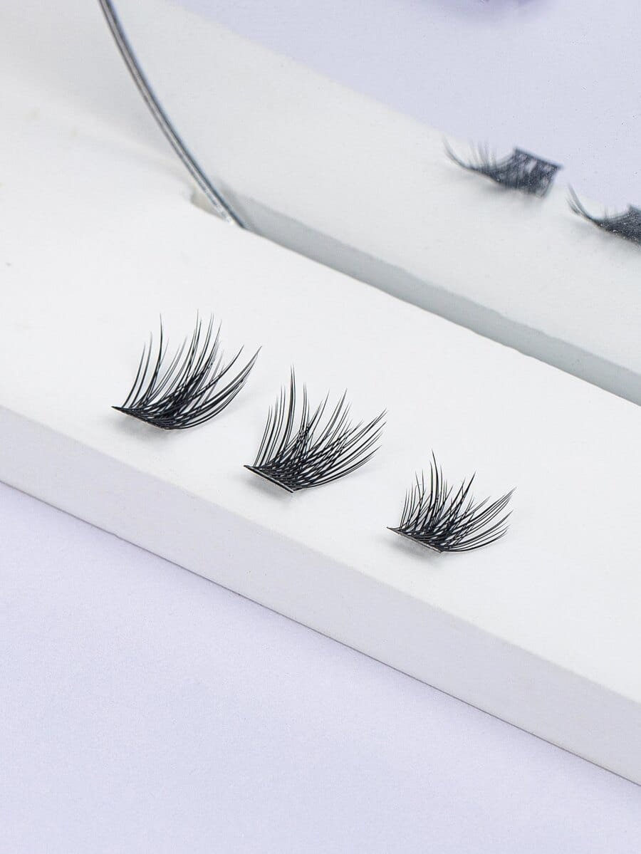 Full Volume Cluster Eyelash Extensions 9-16MM – Natural Look, Mink False Eyelashes with Adhesive and DIY Tweezer - Image 5