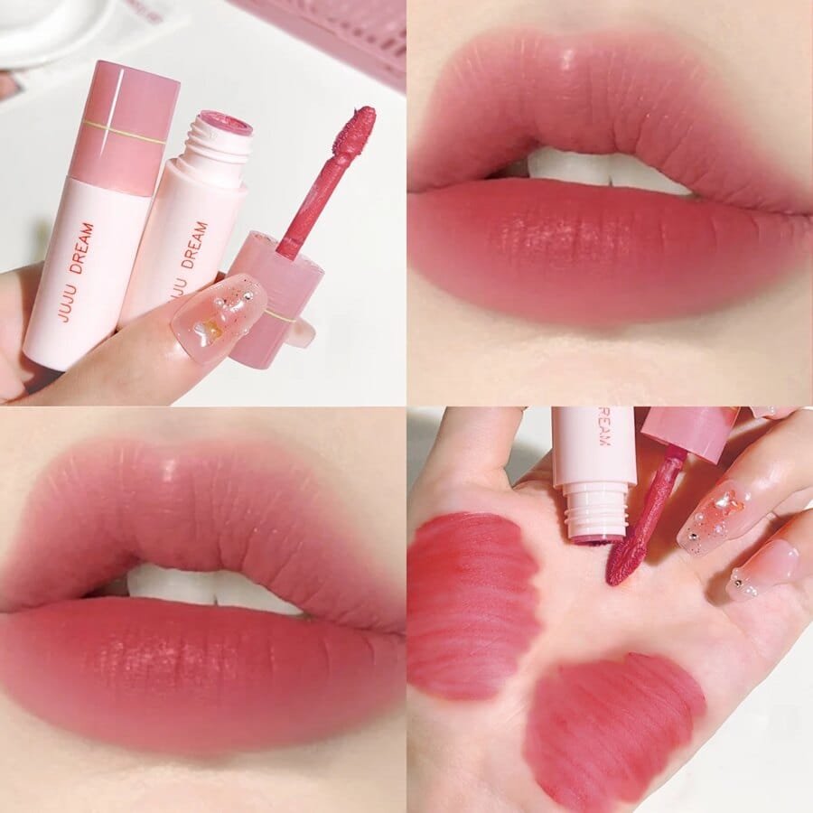 Velvety Matte Lipstick Mist Effect – Milk Coffee Tone, Light and Soft Texture