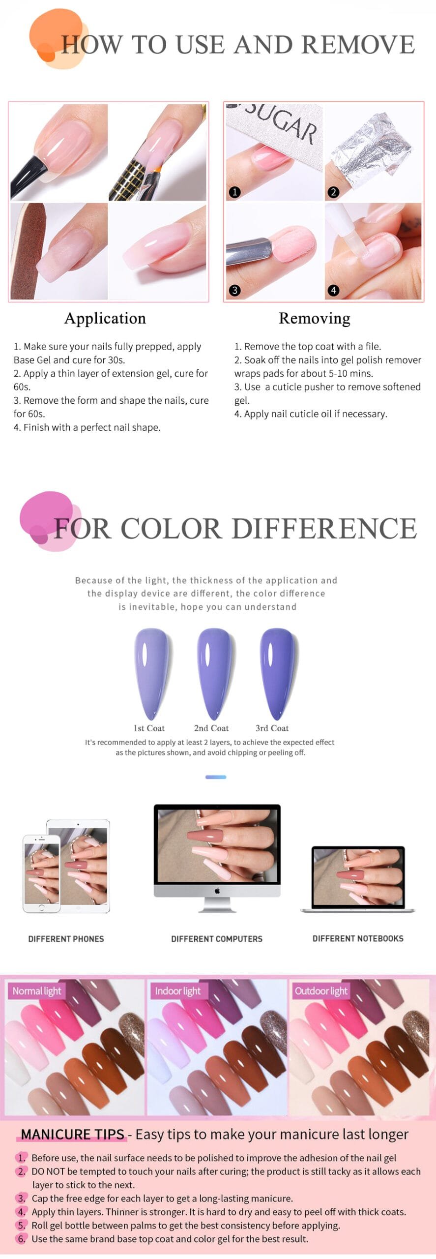 UR SUGAR 150g Quick Extension Gel Pink Jelly Milky White Camouflage Finger French Hard Gel UV LED Gel Nail Art Design Manicure