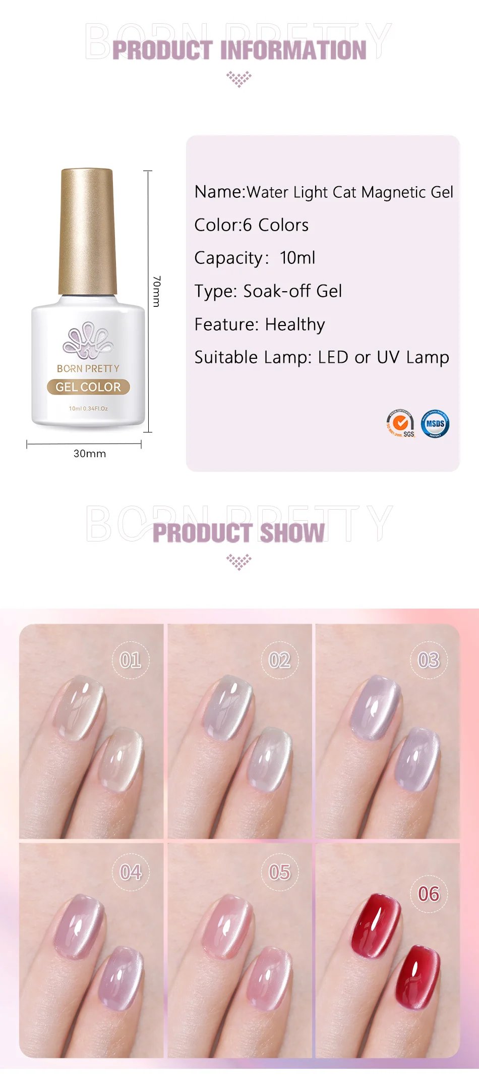 BORN PRETTY 10ml Silver Water Light Cat Magnetic Gel Nail Polish Nail Supplies Vernis Semi Permanent Gel for Fall Winter Nails BORN PRETTY 10ml Silver Water Light Cat Magnetic Gel Nail Polish Nail Supplies Vernis Semi Permanent Gel for Fall Winter Nails