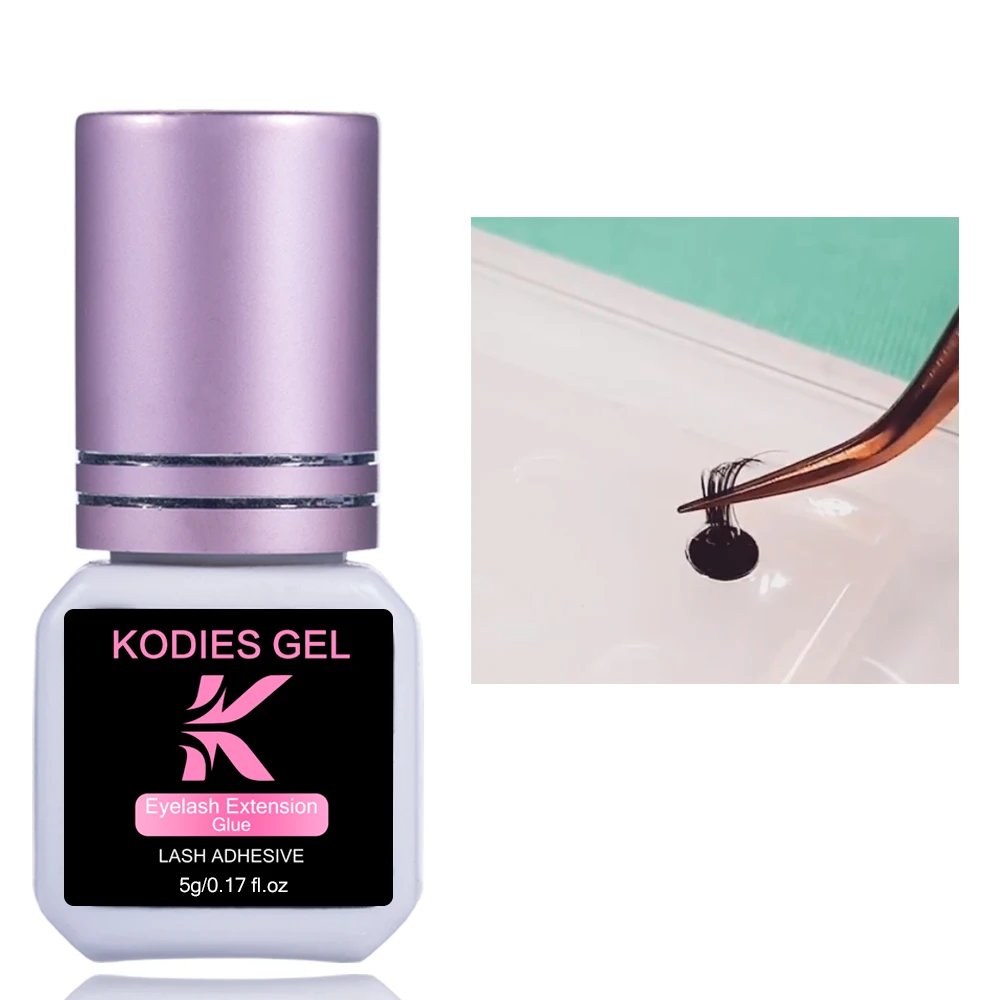 KODIES GEL Extra Strong Eyelash Glue Extension Supplies 5g 0.5 Second Dry Lash Glue for False Eyelash Waterproof Adhesive Lift KODIES GEL Extra Strong Eyelash Glue Extension Supplies 5g 0.5 Second Dry Lash Glue for False Eyelash Waterproof Adhesive Lift