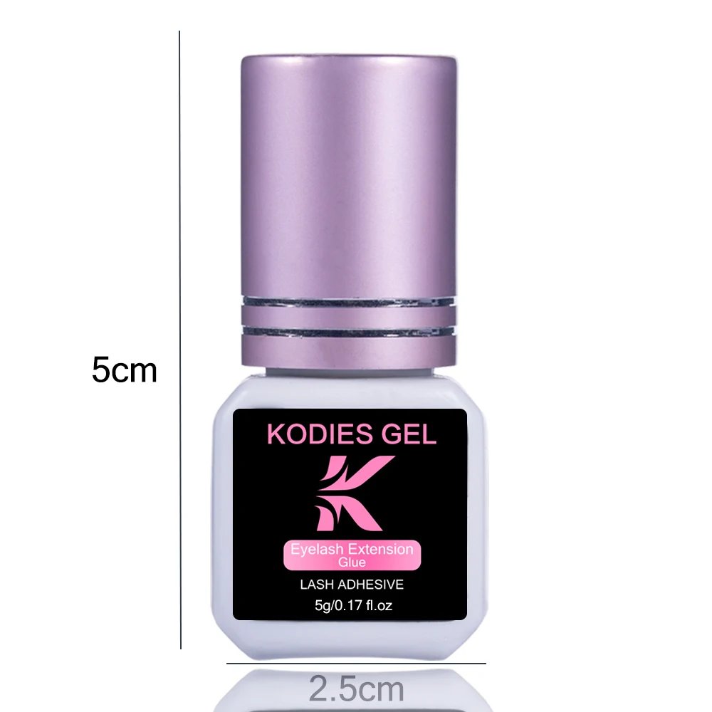 KODIES GEL Extra Strong Eyelash Glue Extension Supplies 5g 0.5 Second Dry Lash Glue for False Eyelash Waterproof Adhesive Lift KODIES GEL Extra Strong Eyelash Glue Extension Supplies 5g 0.5 Second Dry Lash Glue for False Eyelash Waterproof Adhesive Lift