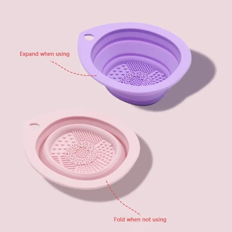 Silicone Makeup Brush Cleaner Folding Powder Puff Cleaning Bowl Eyeshadow Brushes Washing Soft Mat Beauty Tools Scrubber Box Silicone Makeup Brush Cleaner Folding Powder Puff Cleaning Bowl Eyeshadow Brushes Washing Soft Mat Beauty Tools Scrubber Box