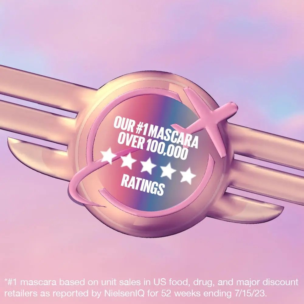 Lash Sensational Sky High Waterproof Mascara Makeup, Volumizing, Lengthening, Defining, Curling, Multiplying, Buildable Formula,