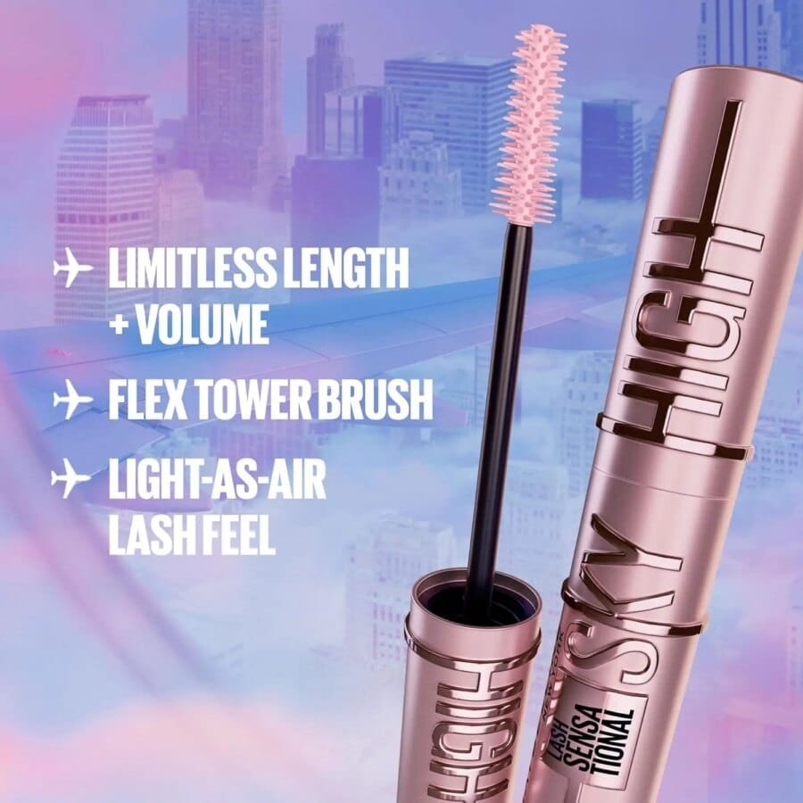 Lash Sensational Sky High Waterproof Mascara – Long-Lasting Volumizing, Lengthening, Curling & Defining Formula - Image 3