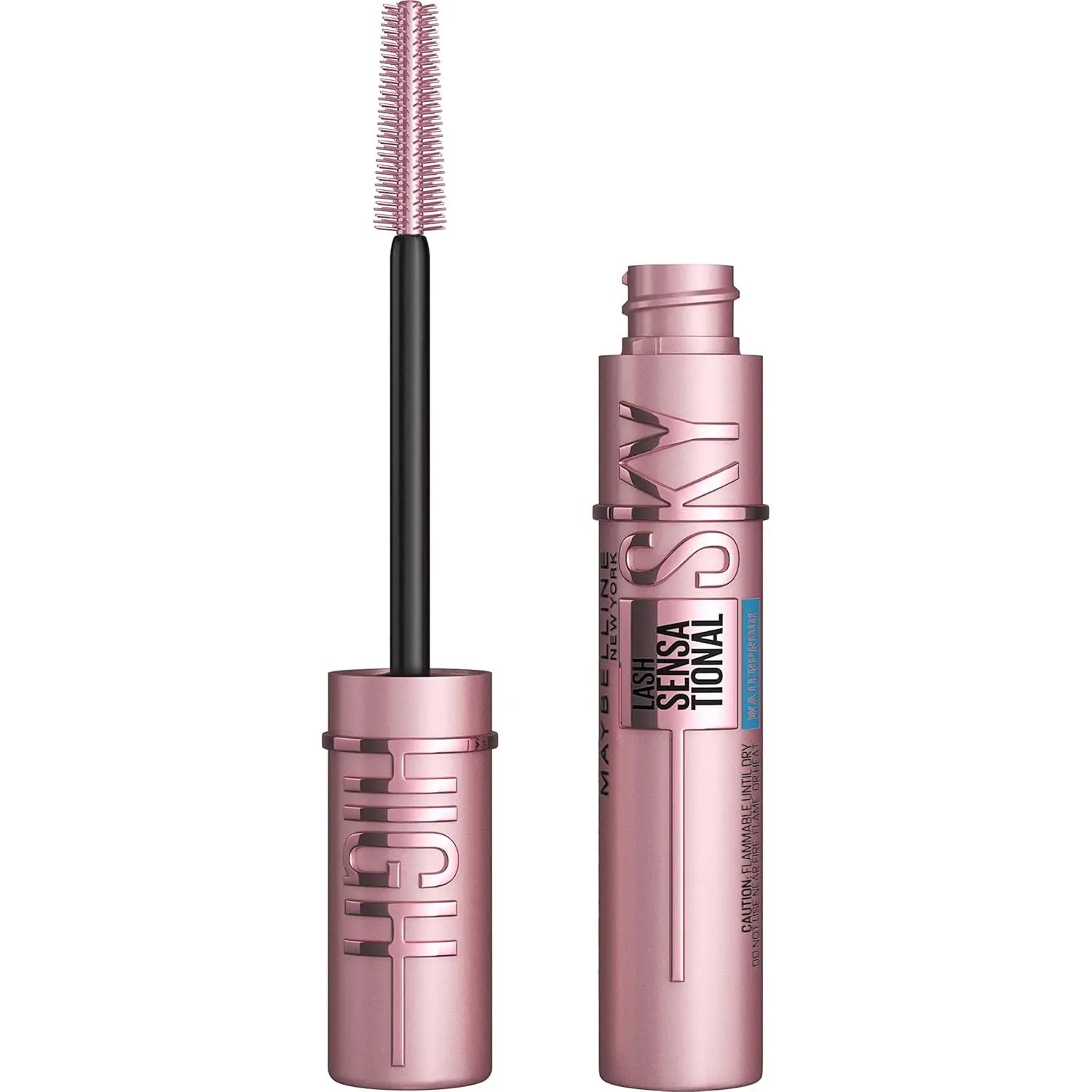 Lash Sensational Sky High Waterproof Mascara Makeup, Volumizing, Lengthening, Defining, Curling, Multiplying, Buildable Formula,