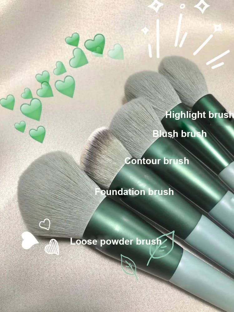 Juego de 13 brochas de maquillaje para mujer, para sombras de ojos, base, brochas cosméticas, sombras de ojos, rubor, herramientas de maquillaje suaves, bolsa Juego de 13 brochas de maquillaje para mujer, para sombras de ojos, base, brochas cosméticas, sombras de ojos, rubor, herramientas de maquillaje suaves, bolsa