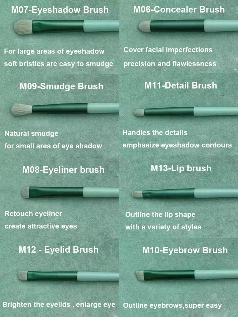 Juego de 13 brochas de maquillaje para mujer, para sombras de ojos, base, brochas cosméticas, sombras de ojos, rubor, herramientas de maquillaje suaves, bolsa Juego de 13 brochas de maquillaje para mujer, para sombras de ojos, base, brochas cosméticas, sombras de ojos, rubor, herramientas de maquillaje suaves, bolsa