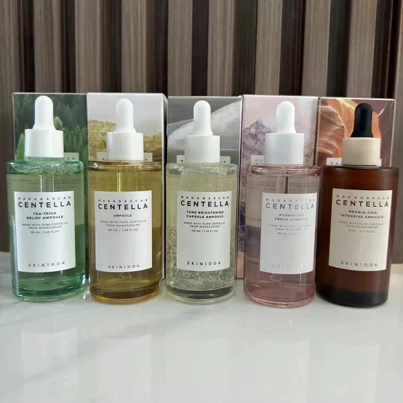 100 ml de esencia de centella asiática, suero facial iluminador, calmante e hidratante, cápsula iluminadora, solución diaria para el cuidado de la piel