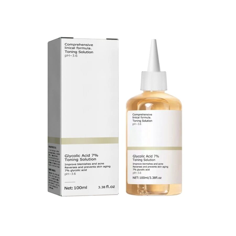 Tonic Solution with 7% Glycolic Acid - Facial Exfoliant for Acne and Hydration, 100ml