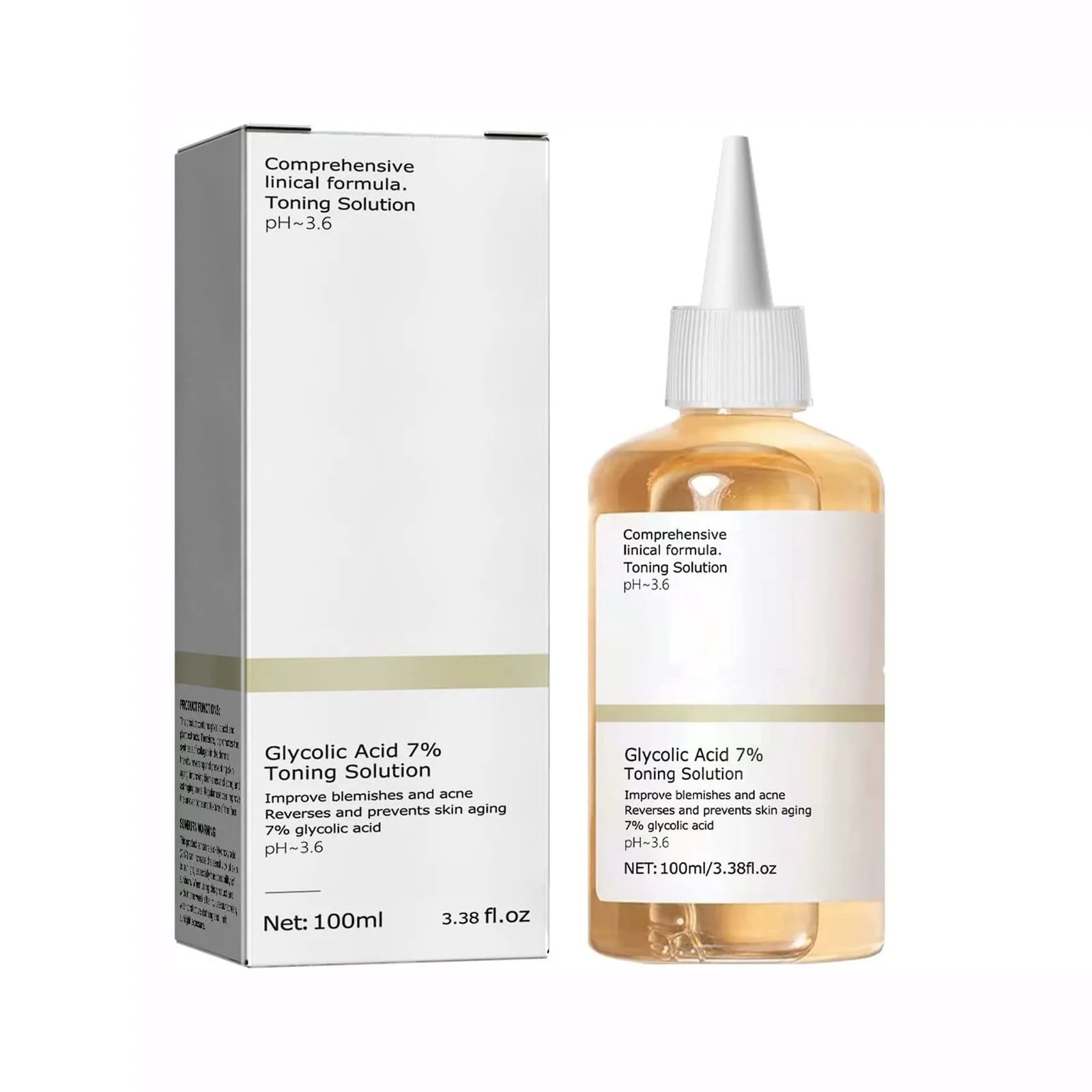 100ml Glycolic Acid 7% Toning Solution To Remove Acne and Moisturize Skin Rejuvenating Lotion 100ml Glycolic Acid 7% Toning Solution To Remove Acne and Moisturize Skin Rejuvenating Lotion