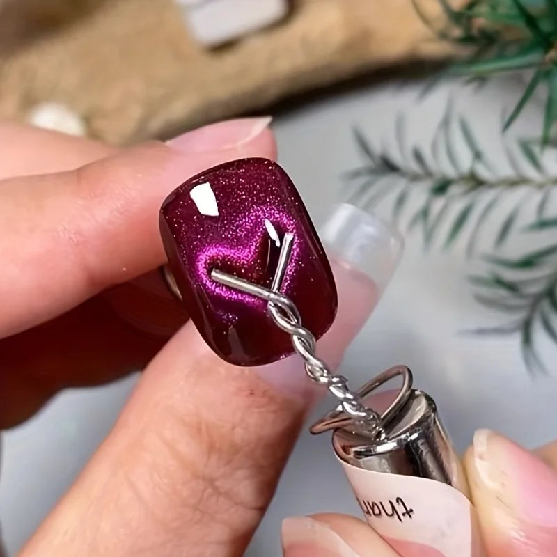 Juego de 6 imanes para uñas con forma de ojo de gato y alambre de hierro flexible para crear formas de corazón y lingotes en las uñas. Accesorios y herramientas para decoración de uñas. Juego de 6 imanes para uñas con forma de ojo de gato y alambre de hierro flexible para crear formas de corazón y lingotes en las uñas. Accesorios y herramientas para decoración de uñas.