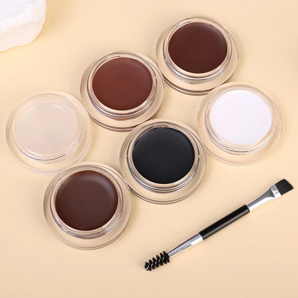Crema para cejas con tinte natural 3D, color marrón mate y negro, potenciador de cejas, cera en gel, maquillaje de ojos duradero y resistente al agua, herramientas cosméticas.
