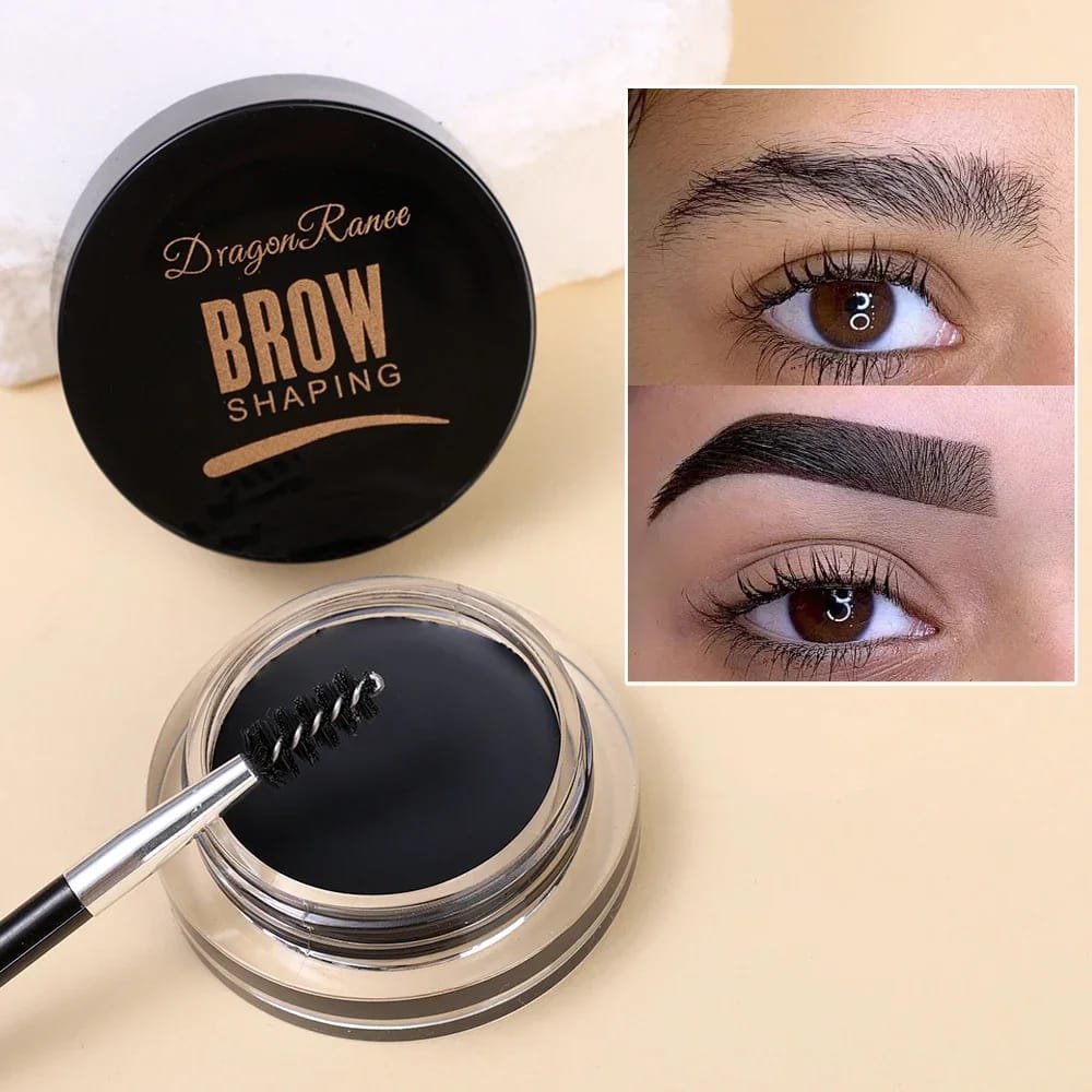 Crema para cejas con tinte natural 3D, color marrón mate y negro, potenciador de cejas, cera en gel, maquillaje de ojos duradero y resistente al agua, herramientas cosméticas.