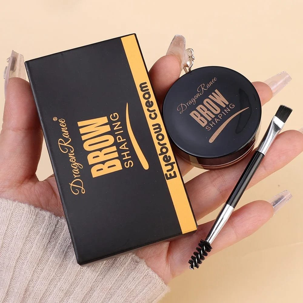 Crema para cejas con tinte natural 3D, color marrón mate y negro, potenciador de cejas, cera en gel, maquillaje de ojos duradero y resistente al agua, herramientas cosméticas.