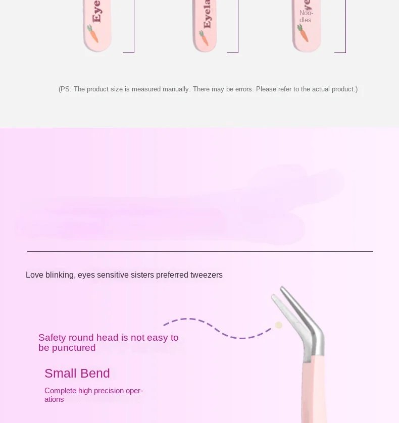 6 Types False Eyelash Tweezers Stainless Steel Anti-static Pincet Curved Strip 3D Lashes Extension Tweezer Makeup Tools 6 Types False Eyelash Tweezers Stainless Steel Anti-static Pincet Curved Strip 3D Lashes Extension Tweezer Makeup Tools