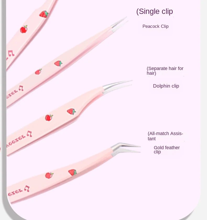 6 Types False Eyelash Tweezers Stainless Steel Anti-static Pincet Curved Strip 3D Lashes Extension Tweezer Makeup Tools 6 Types False Eyelash Tweezers Stainless Steel Anti-static Pincet Curved Strip 3D Lashes Extension Tweezer Makeup Tools