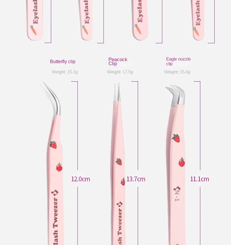 6 Types False Eyelash Tweezers Stainless Steel Anti-static Pincet Curved Strip 3D Lashes Extension Tweezer Makeup Tools 6 Types False Eyelash Tweezers Stainless Steel Anti-static Pincet Curved Strip 3D Lashes Extension Tweezer Makeup Tools