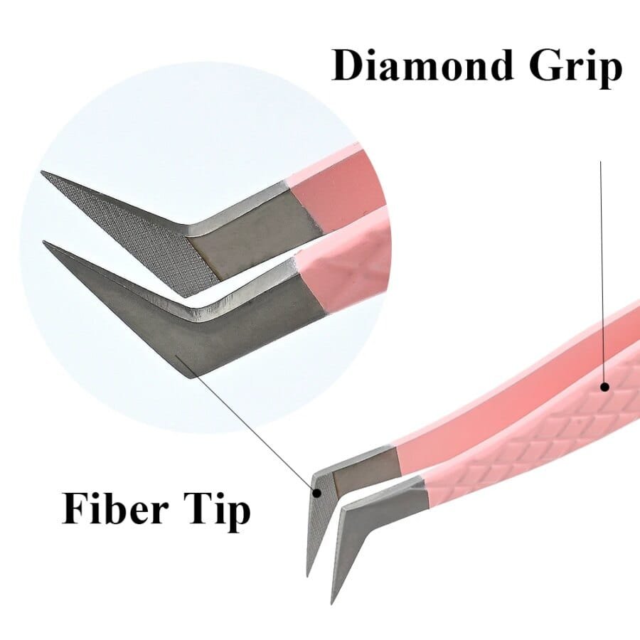 LAGEE Eyelash Extension Tweezers - Fiber Tip, Precision and Nano Technology - Image 3