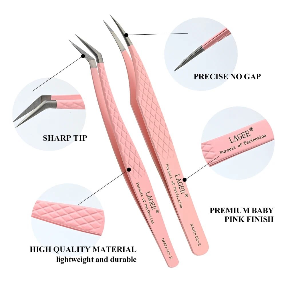 LAGEE Fiber Tip Eyelash Extension Tweezer Volume Isolation Precise Lash Tweezers Nano Technology Eyebrow from Nagaraku Makeup LAGEE Fiber Tip Eyelash Extension Tweezer Volume Isolation Precise Lash Tweezers Nano Technology Eyebrow from Nagaraku Makeup