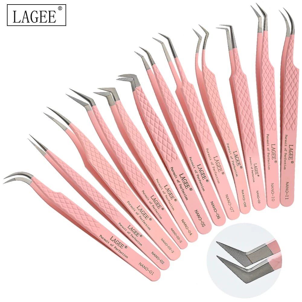 LAGEE Fiber Tip Eyelash Extension Tweezer Volume Isolation Precise Lash Tweezers Nano Technology Eyebrow from Nagaraku Makeup LAGEE Fiber Tip Eyelash Extension Tweezer Volume Isolation Precise Lash Tweezers Nano Technology Eyebrow from Nagaraku Makeup