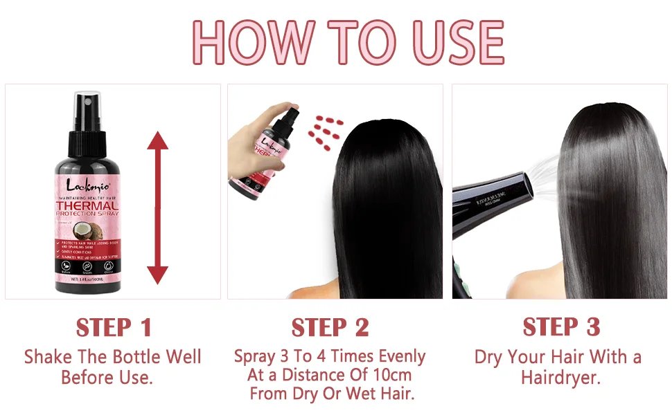 Thermal Protection Spray for Hair Heat Protector Serum Protect Hair From UV Damaged Moisturizing Hair-care Conditioner for Women Thermal Protection Spray for Hair Heat Protector Serum Protect Hair From UV Damaged Moisturizing Hair-care Conditioner for Women