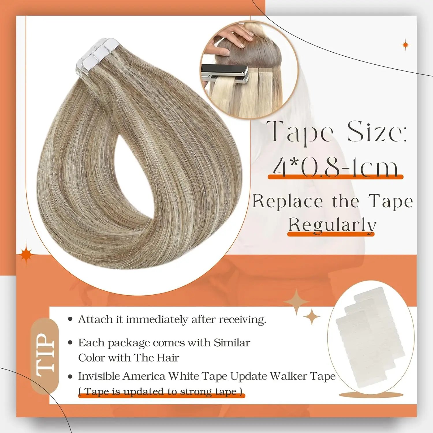 Full Shine Tape In Human Hair Extensions Balayage Blonde Color Omber 100% Human Hair Skin Weft Glue On Seamless Remy Hair Full Shine Tape In Human Hair Extensions Balayage Blonde Color Omber 100% Human Hair Skin Weft Glue On Seamless Remy Hair