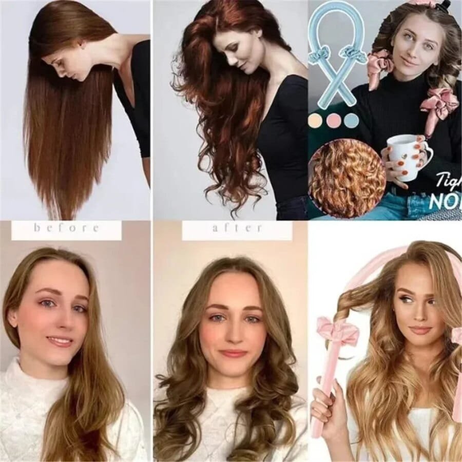 Heatless Hair Curler - Soft Headband for Natural Waves While You Sleep - Image 4