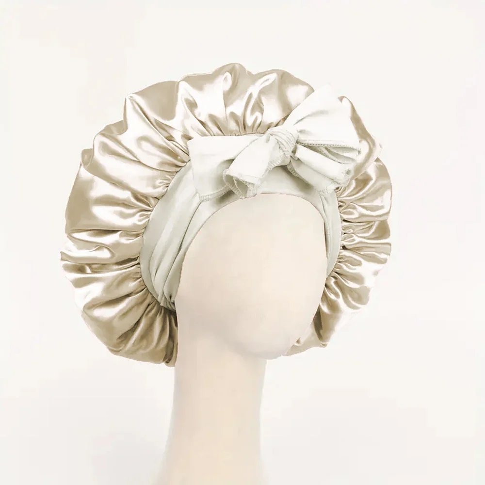 Satin Bonnet Silk Bonnet Adjustable Bonne For Sleeping Hair Bonnet With Tie Band Bonnets For Women Men Satin Bonnet Silk Bonnet Adjustable Bonne For Sleeping Hair Bonnet With Tie Band Bonnets For Women Men