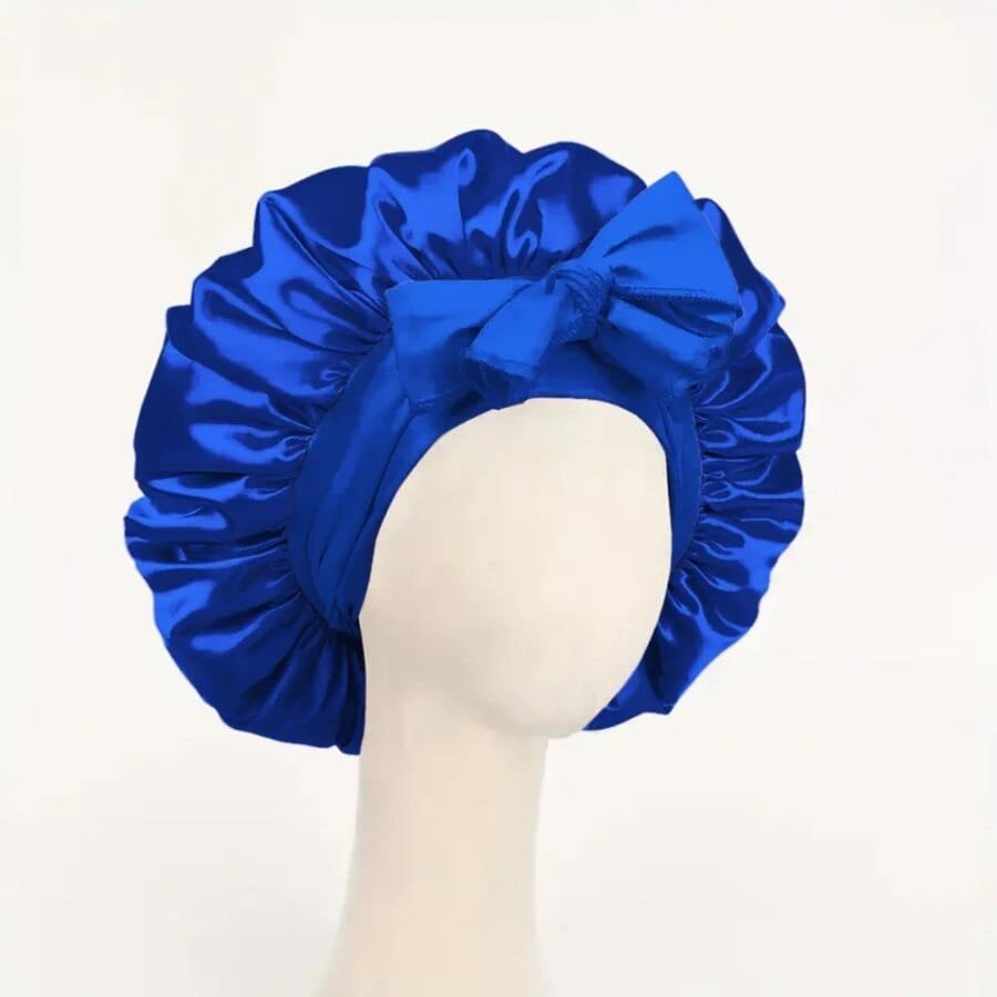 Adjustable Satin Bonnet with Headband - Hair Protection While Sleeping, Unisex - Image 2