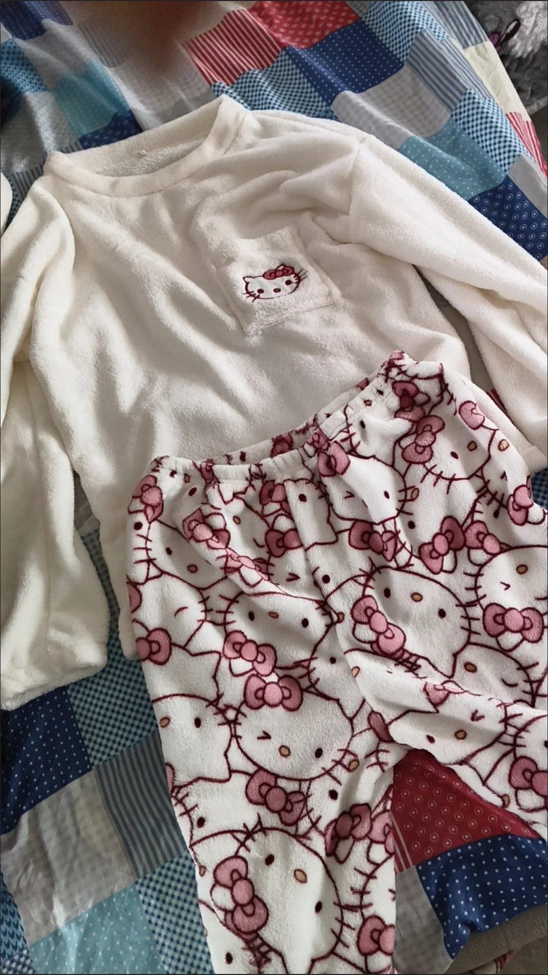 hot Sanrio Cartoon Japanese Hello Kitty Stuff Pajamas Female Flannel Winter The New Plus Thicken Velvet Sweet Keep Warm Pajamas