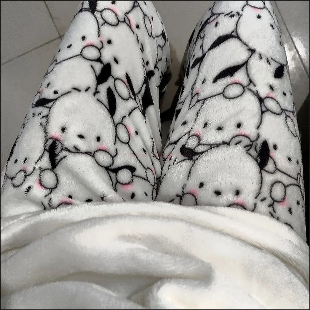 hot Sanrio Cartoon Japanese Hello Kitty Stuff Pajamas Female Flannel Winter The New Plus Thicken Velvet Sweet Keep Warm Pajamas